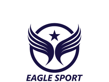 Eagle wing logo design vector image template preview picture