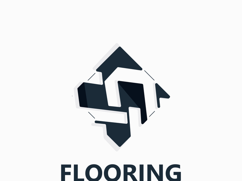 Flooring Logo design, custom Layer Vector elegant business store building