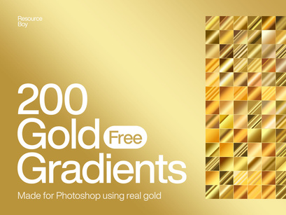 200 Gold Photoshop Gradients