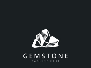 Gemstone logo design for jewelry Mineral pictogram collection emerald preview picture
