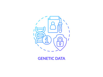 Genetic data blue gradient concept icon preview picture
