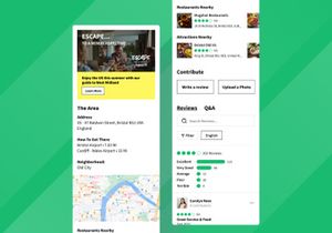 Travel and tourism mobile app screen design - Searching restaurant - volume 2
