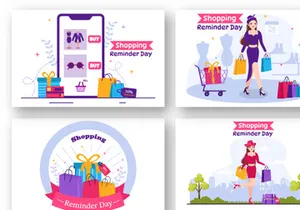 10 Shopping Reminder Day Illustration