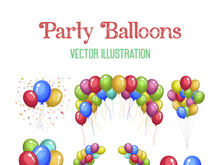 Party balloons decoration, birthday, anniversary collection