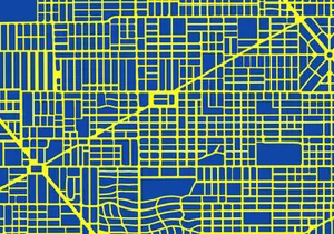 City map set seamless pattern