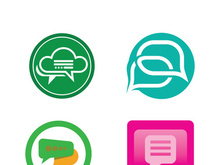 message bubble logo and symbol speech icon illustration