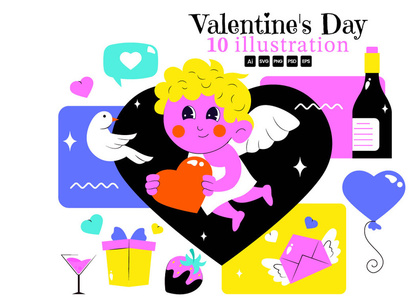 Happy Valentine's Day Illustration