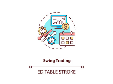 Swing trading concept icon preview picture