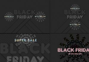 Black Friday Sale Web Banner With Black Background V01