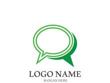 Speech bubble icon logo template vector illustration