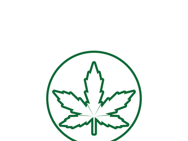 Canabis leaf logo and symbol vector