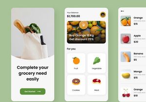 Grocery Mobile App UI Kit