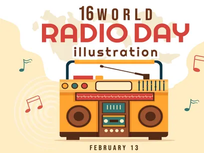 16 World Radio Day Illustration