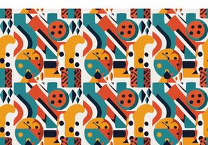 Geometric Retro Pop Art Pattern trendy