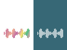 Sound waves vector illustration design template