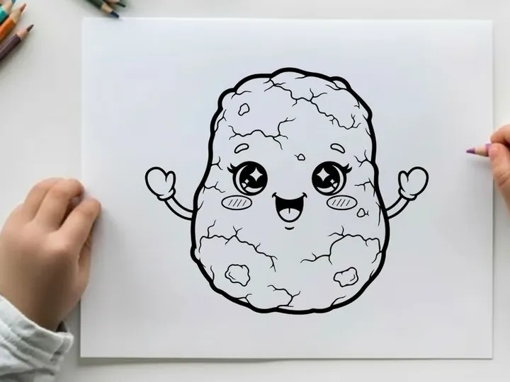 Cute germ microbe character smiling vector illustration