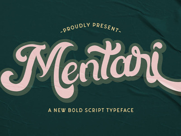 Mentari - Bold Script Font preview picture