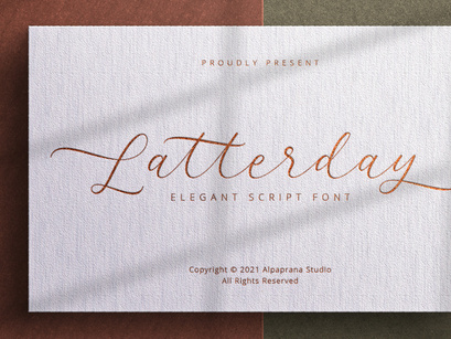Latterday - Elegant Script Font