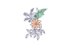 Line Art Flower, Wall Art and Decoration