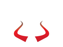 Devil horn Vector icon design illustration Template