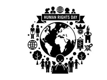 human rights day global unity vector illustration