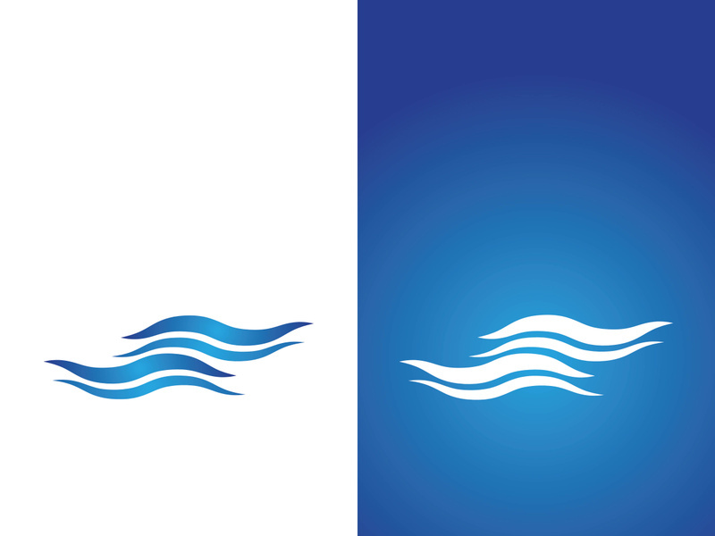 Wave beach vector illustration design logo