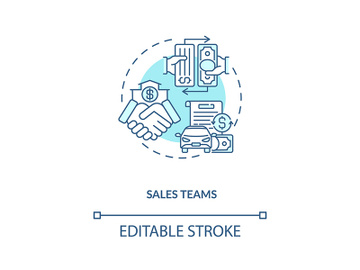 Sales teams concept icon preview picture