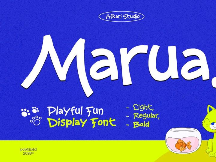 Marua - Playful Fun Display Font