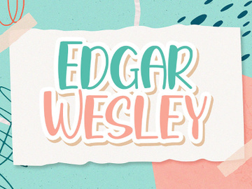 Edgar Wesley - Playful Display Font preview picture