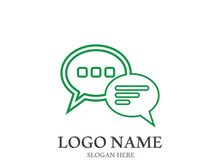 Speech bubble icon logo template vector illustration