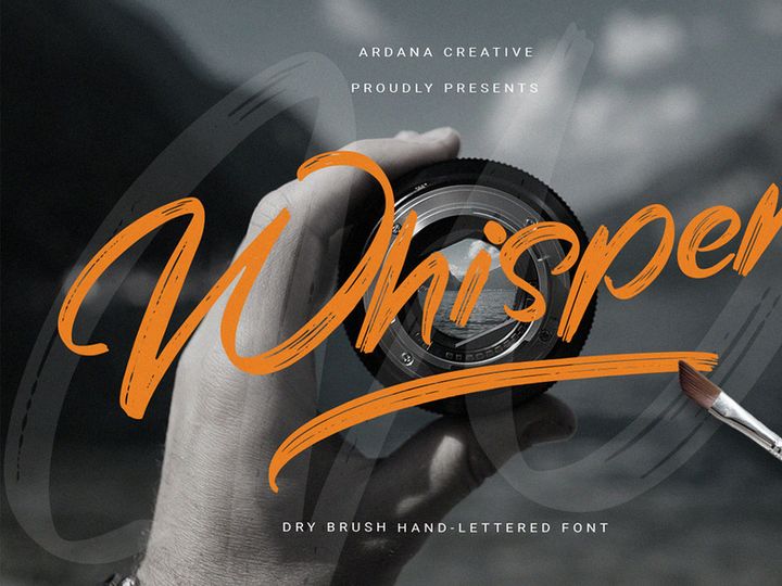 Whisper | Natural Dry Brush Font
