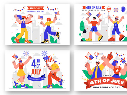 9 4th of July Independence Day Illustration