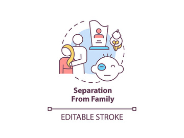 Separation from family concept icon preview picture