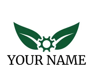 Green leaf logo design vector illustration