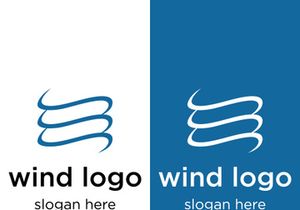 Unique wind abstract logo.