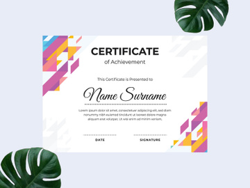 Modern certificate design template preview picture