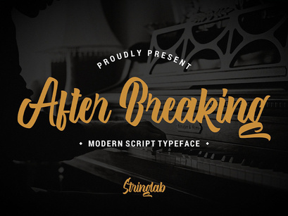 After Breaking - Modern Script Typeface