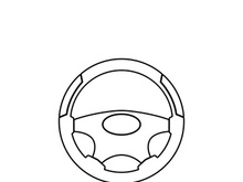 Steering Wheel vector image logo icon
