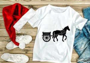 Horse and cart silhouette illustration
