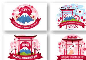 16 Japan National Foundation Day Illustration