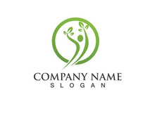 Health life people tree leaf green logo