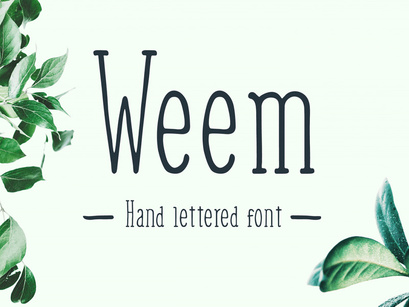 Weem – Free Hand Lettered Font 