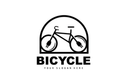 Electric Bicycle Logo, Sport Bike Vector