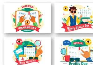 12 World Braille Day Illustration