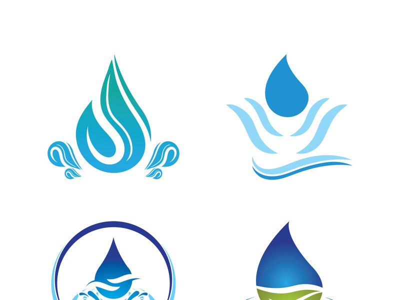 Water drop logo icon illustration template design