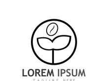 Creative coffee bean logo design.