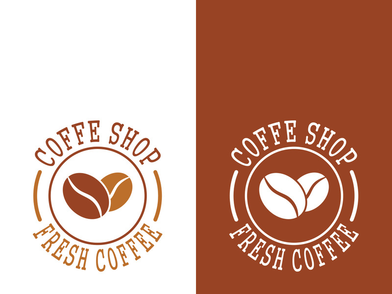 Coffee bean icon vector illustration template