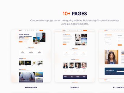 Denvikel - Travel blog design template PSD