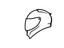 motorcycle helmet vector logo design template