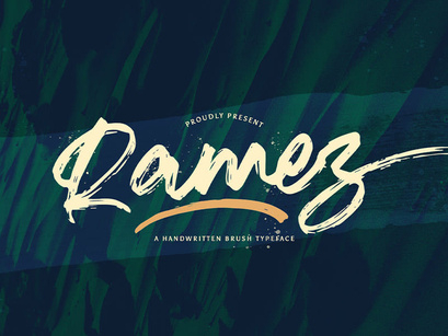 Ramez - Textured Brush Font